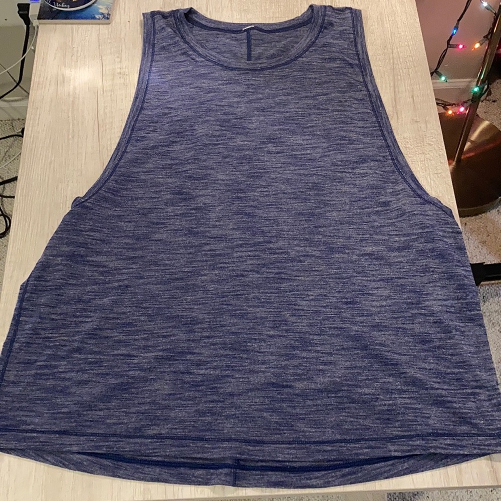 Lululemon muscle tank heather blue size 10